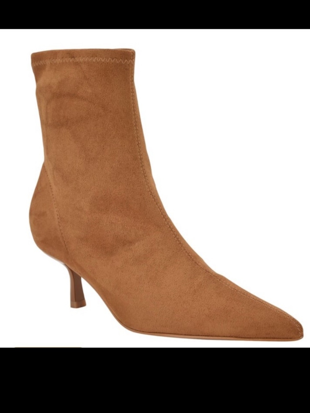 Guess Yanka Cognac Booties Kitten Heel Pointed Toe Size 6 NIB